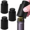 Maplefield Vacuum Wine Stopper - Leak-Proof Bottle Stopper & Preserver - Vacuum Sealer & Wine Pump for Freshness & Flavor - Date Indicator & Bottle Sealer - Black, Pack of 4